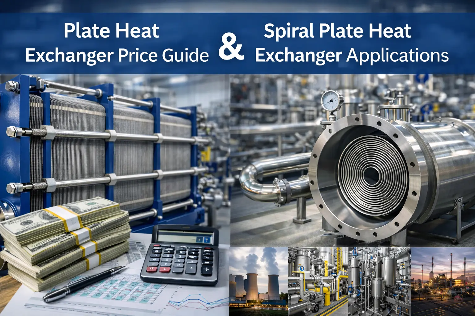 Industrial plate heat exchanger price comparison and spiral plate heat exchanger application overview by SRJ India