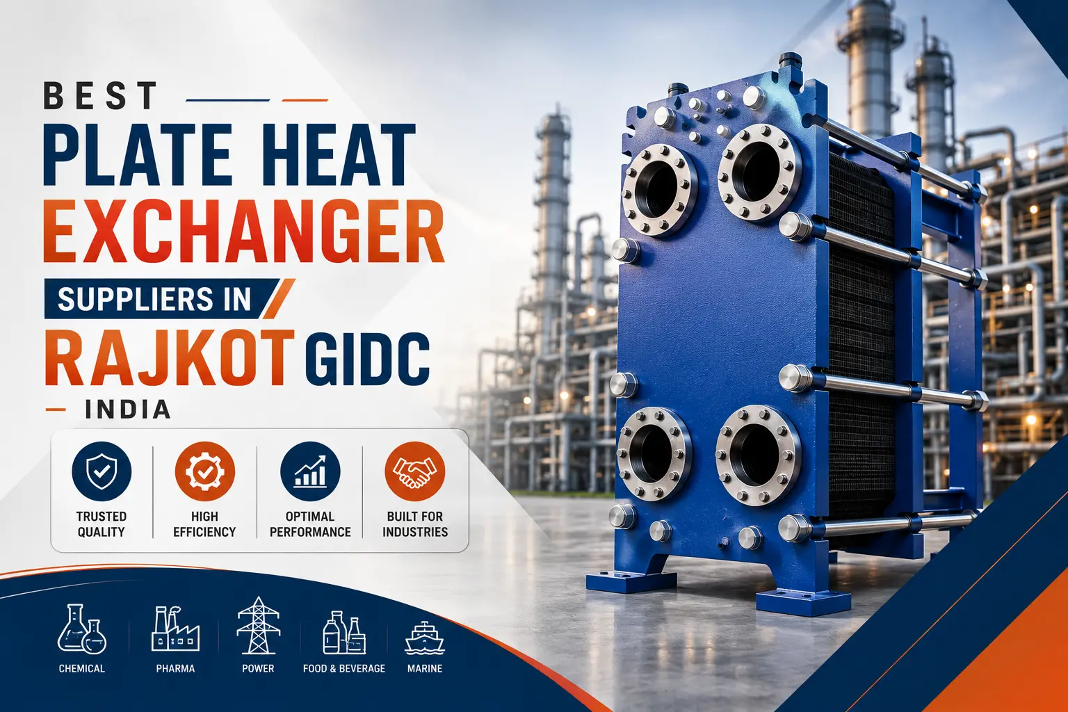 Plate heat exchanger suppliers in Rajkot GIDC – SRJ semi-welded unit for chemical plant
