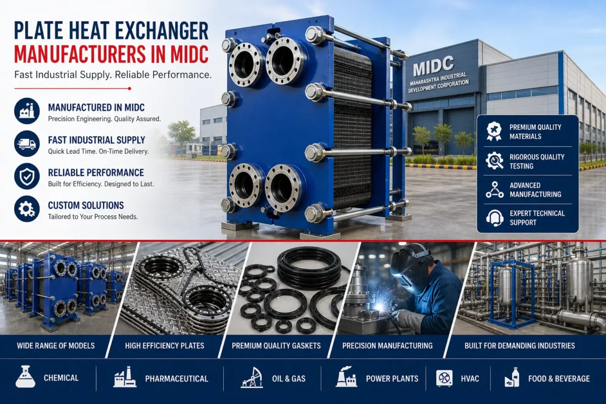 Plate Heat Exchanger Manufacturers in MIDC for Fast Industrial Supply and Reliable Performance
