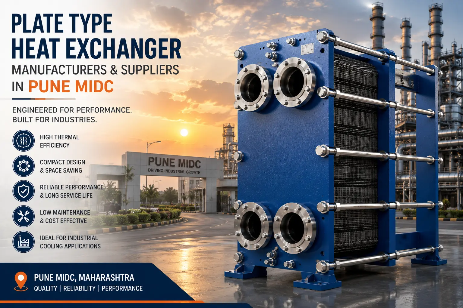 Plate Type Heat Exchanger Manufacturers Pune MIDC SRJ