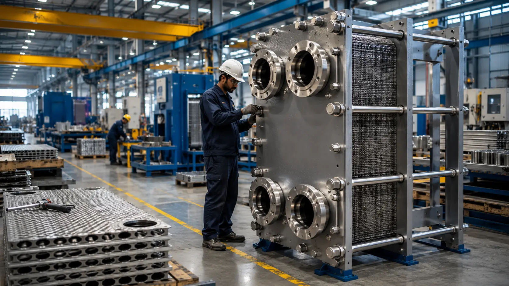 Plate heat exchanger manufacturers in Bhavnagar industrial facility