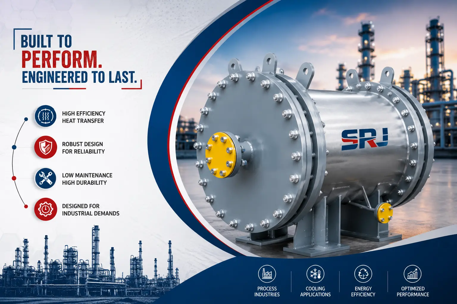spiral plate heat exchanger industrial heat transfer system