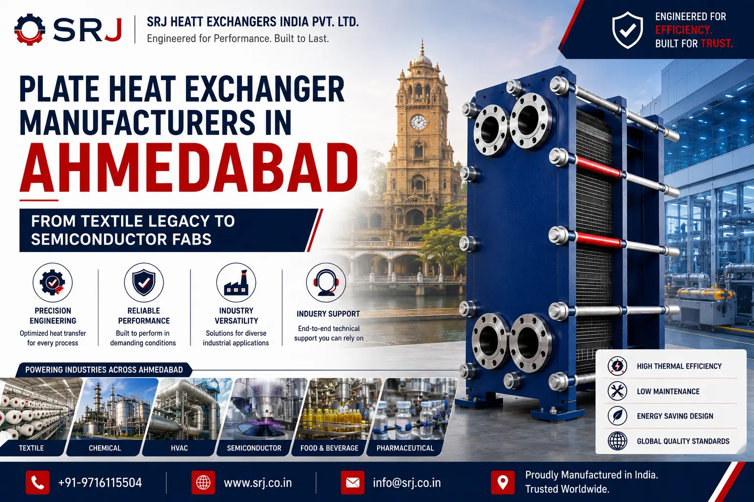 Plate heat exchanger for industrial cooling and process applications in Ahmedabad GIDC