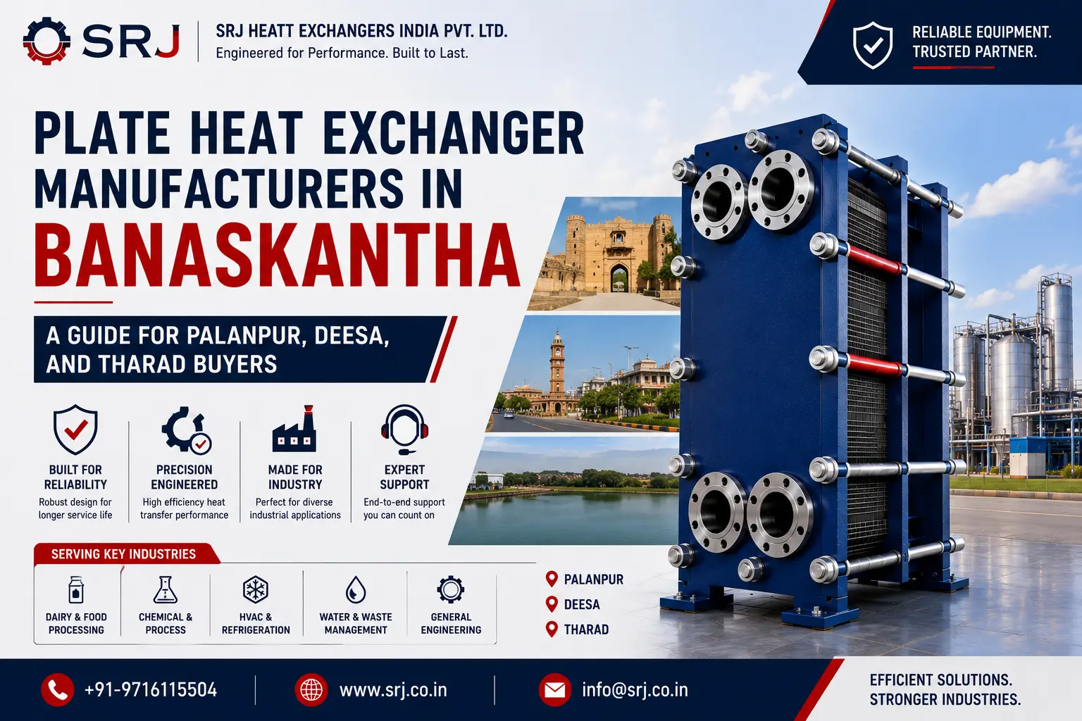 Industrial plate heat exchanger used in cold storage, agro processing and industrial plants across Banaskantha district.