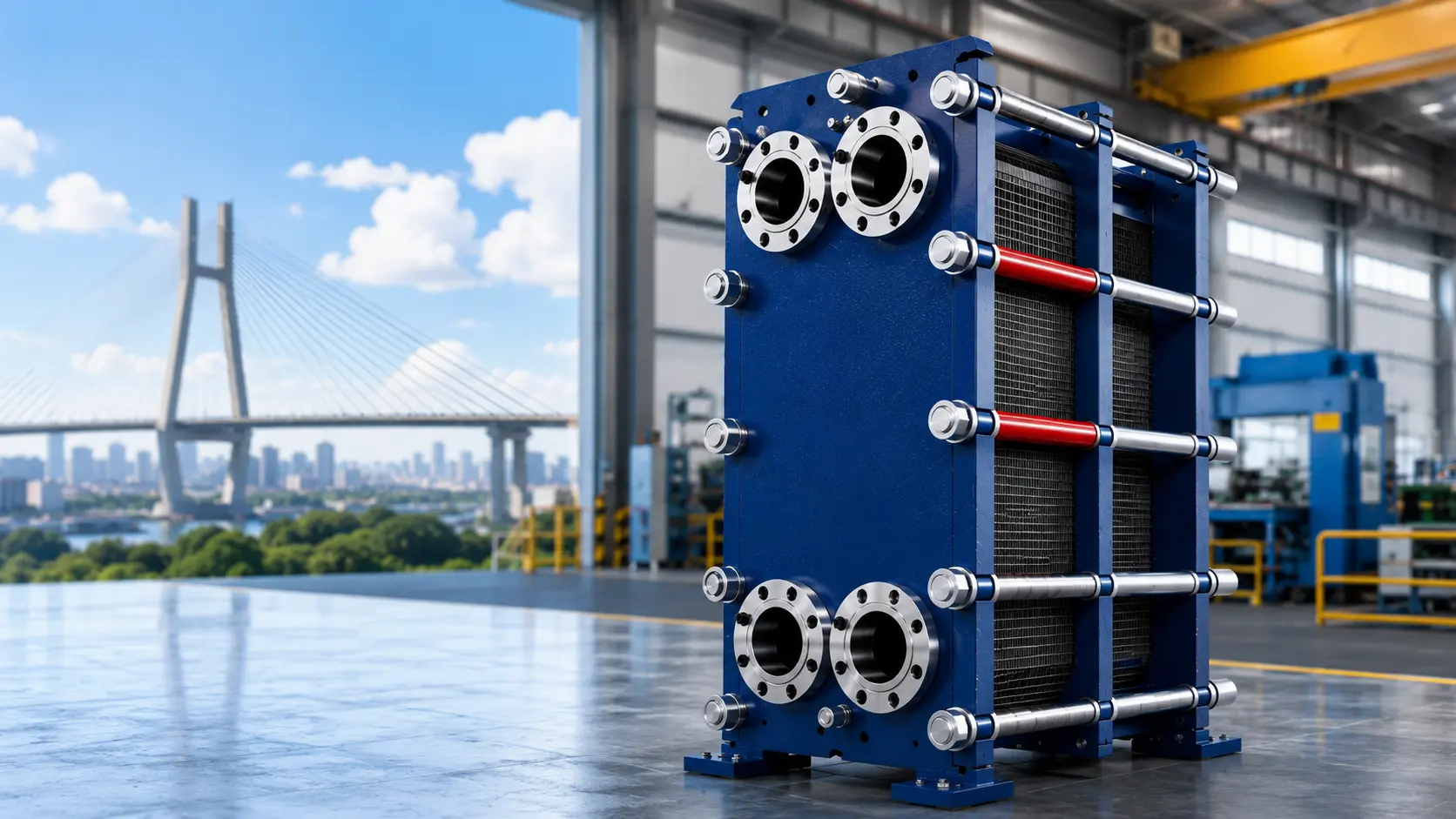 Plate heat exchanger for industrial cooling in Kolhapur MIDC foundry and textile applications